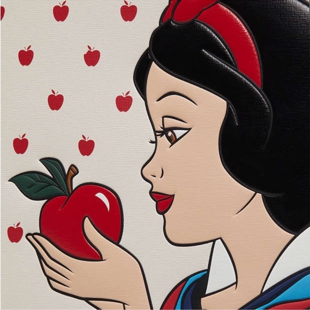 Kate Spade White Tote with Snow White and Red Apple Design- GORGEOUS BAG🤩🍎👑👸🏼👸🏻 - Picture 3 of 6